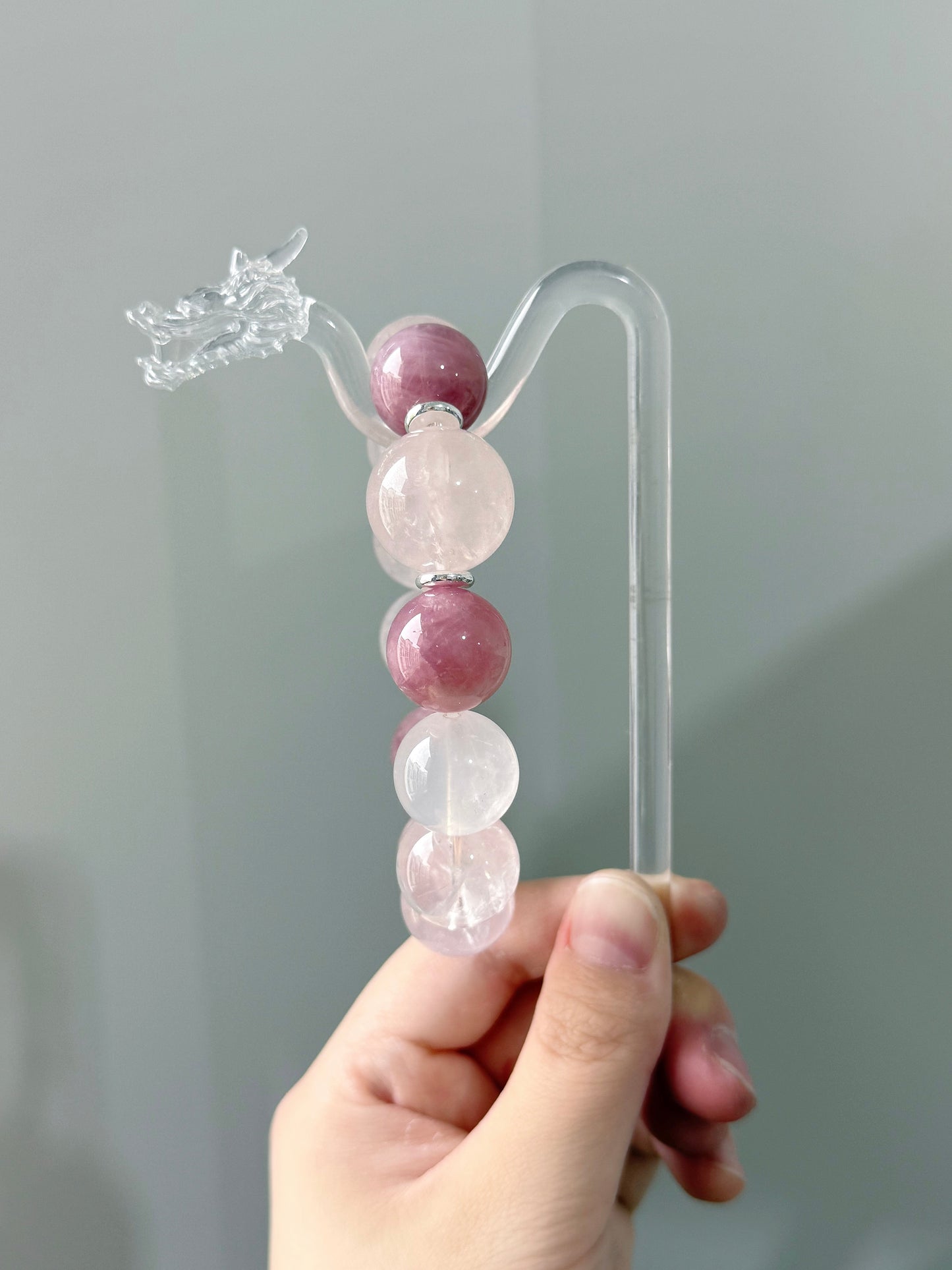 Rose quartz original design bracelet Chunky beads