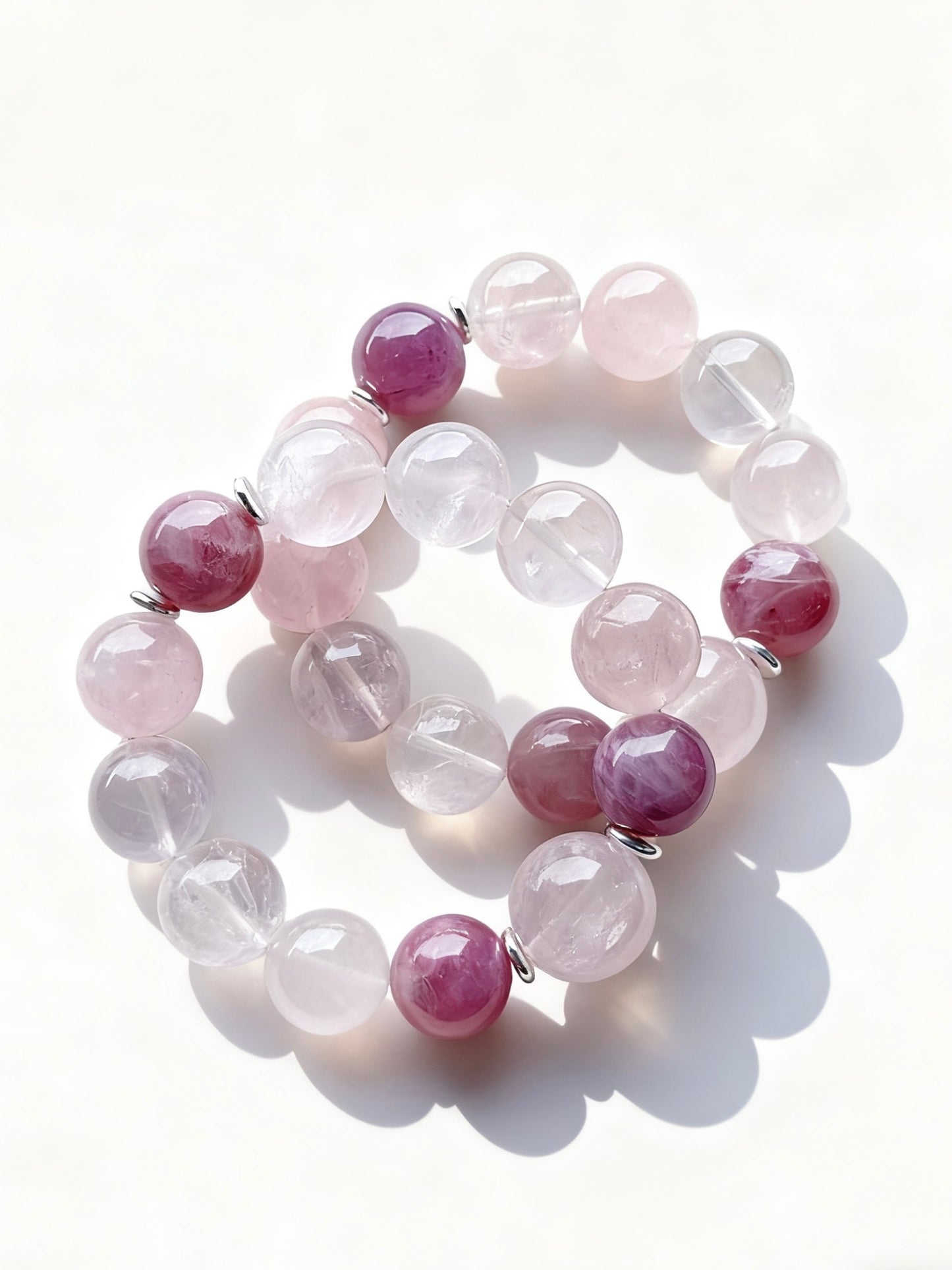 Rose quartz original design bracelet Chunky beads