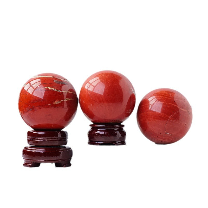 Natural red jasper crystal ball