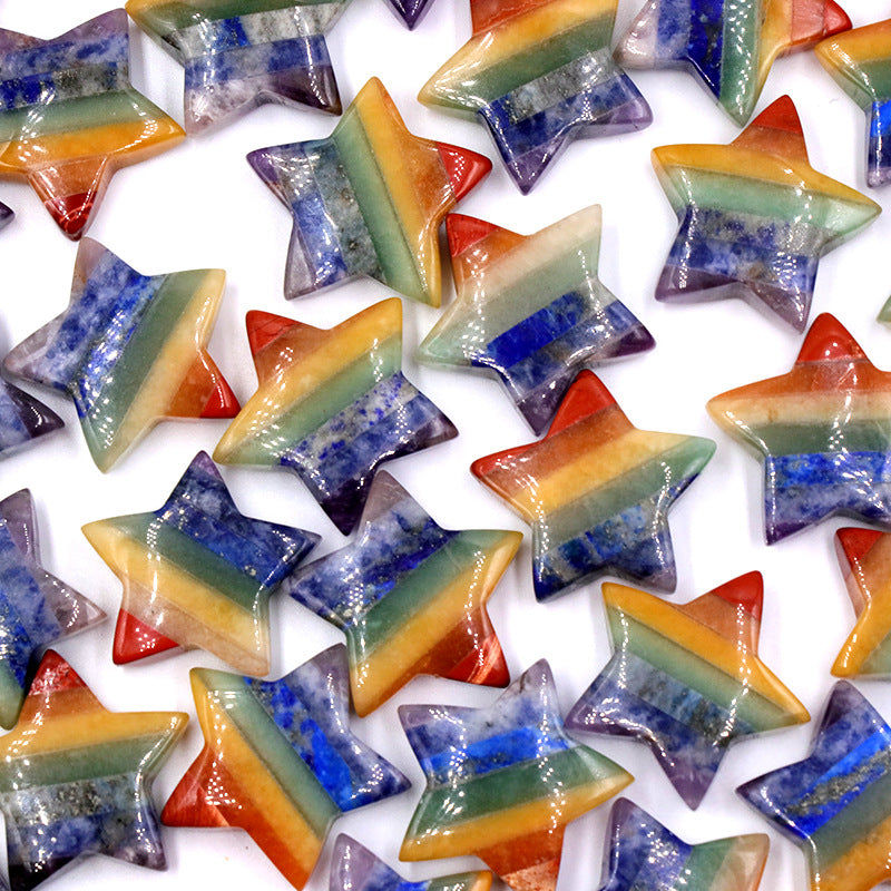 Seven chakra stone moon stars