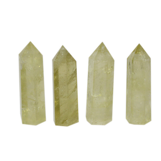 Citrine single-pointed hexagonal crystal column
