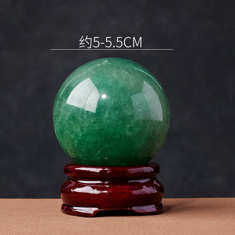 Natural green strawberry crystal ball
