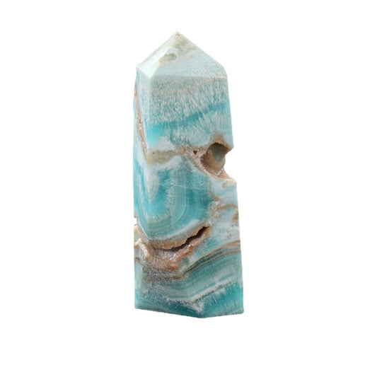 Natural heteropolite tetragonal single-pointed crystal column