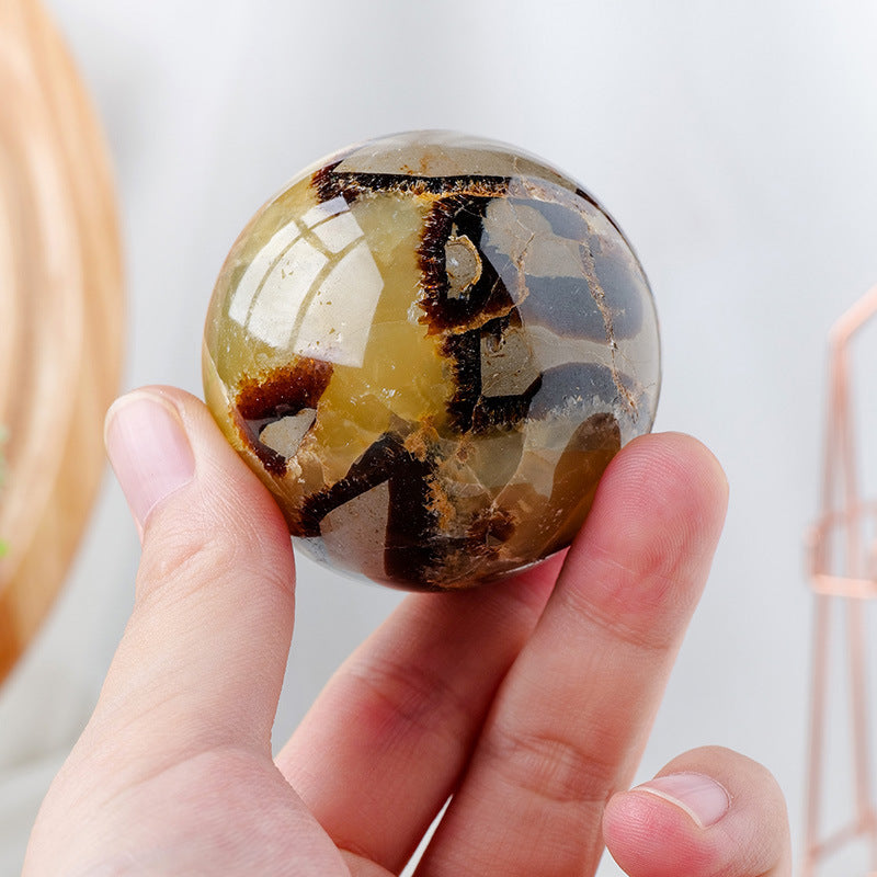 Natural tortoise stone spherical ornament mineral crystal jewelry
