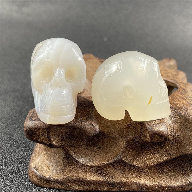 Rock crystal skull ghost head