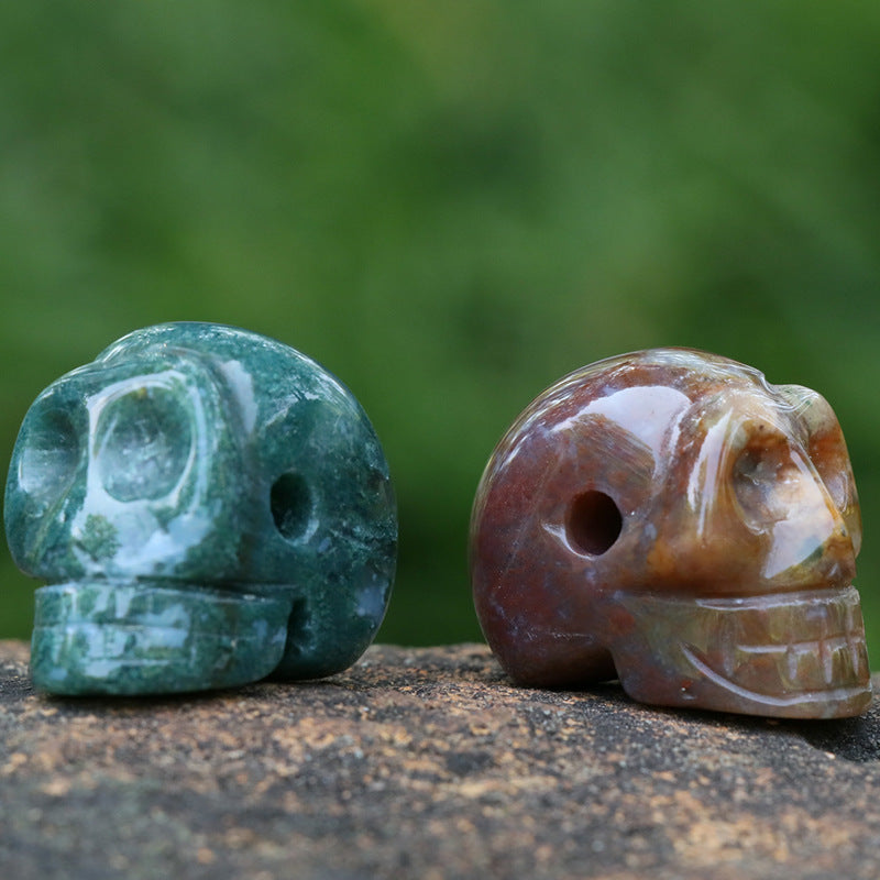 Rock crystal skull ghost head