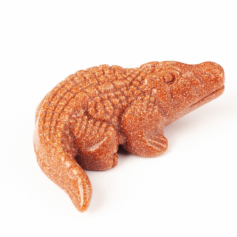 Natural crystal crocodile