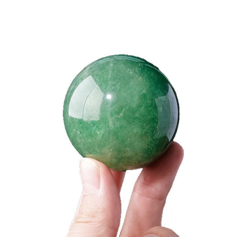 Natural green strawberry crystal ball
