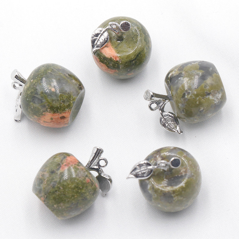 Natural Crystal  Apple Pendant Christmas Eve Christmas Gift