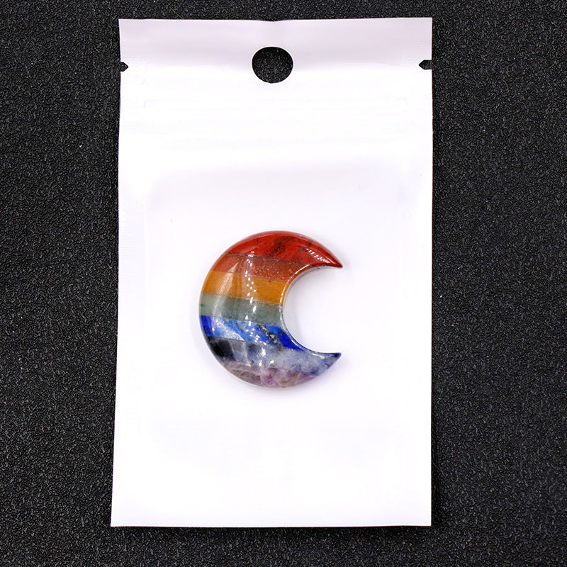 Seven chakra stone moon stars