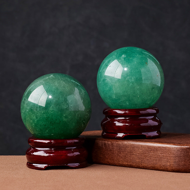 Natural green strawberry crystal ball
