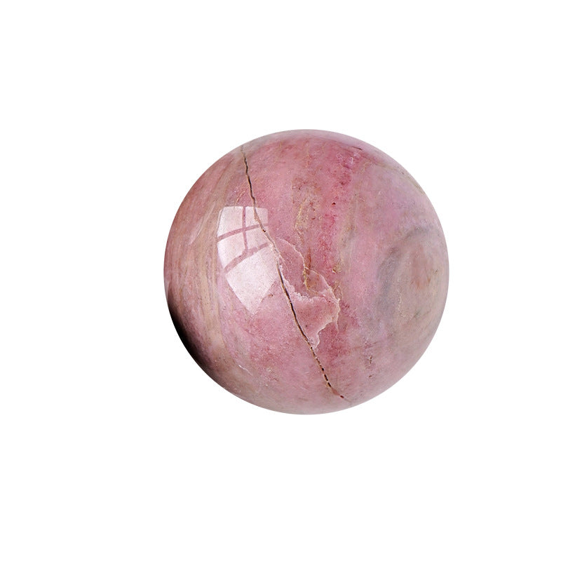 Natural crystal rosestone ball