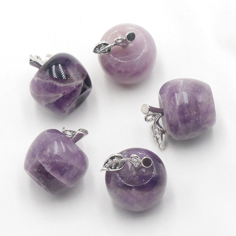 Natural Crystal  Apple Pendant Christmas Eve Christmas Gift
