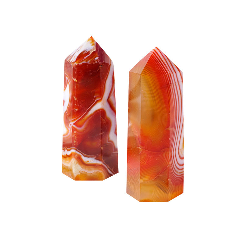Natural crystal agate column