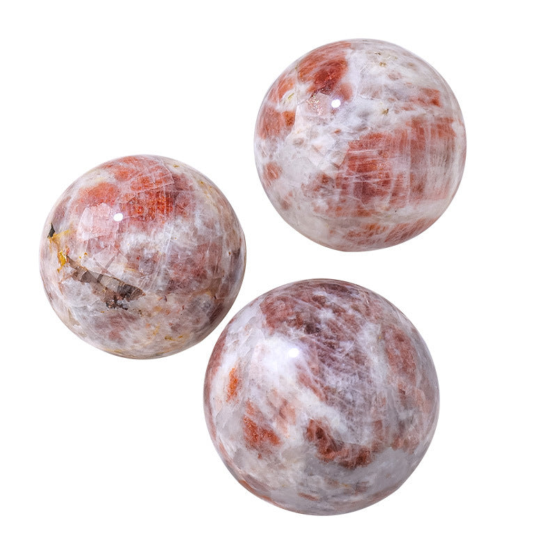Natural golden sunstone crystal ball