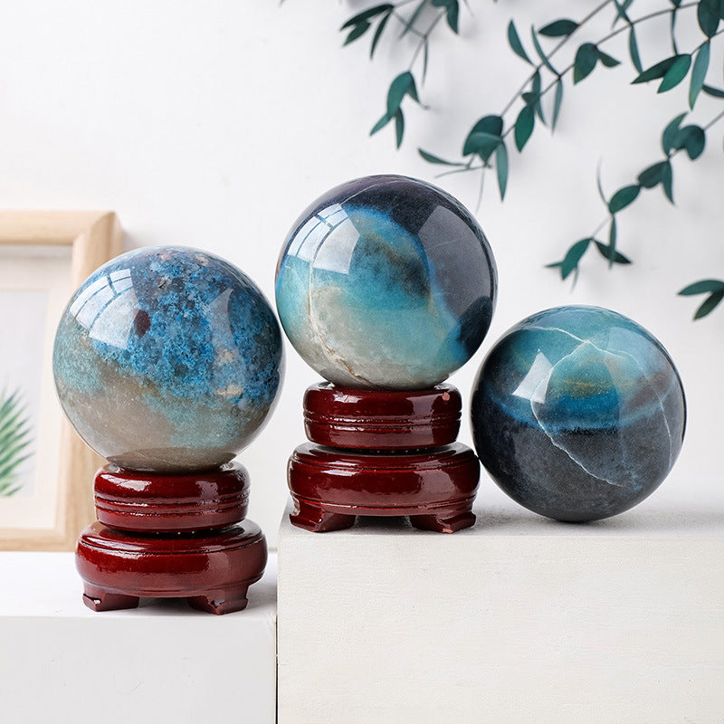 Natural boehmite crystal ball