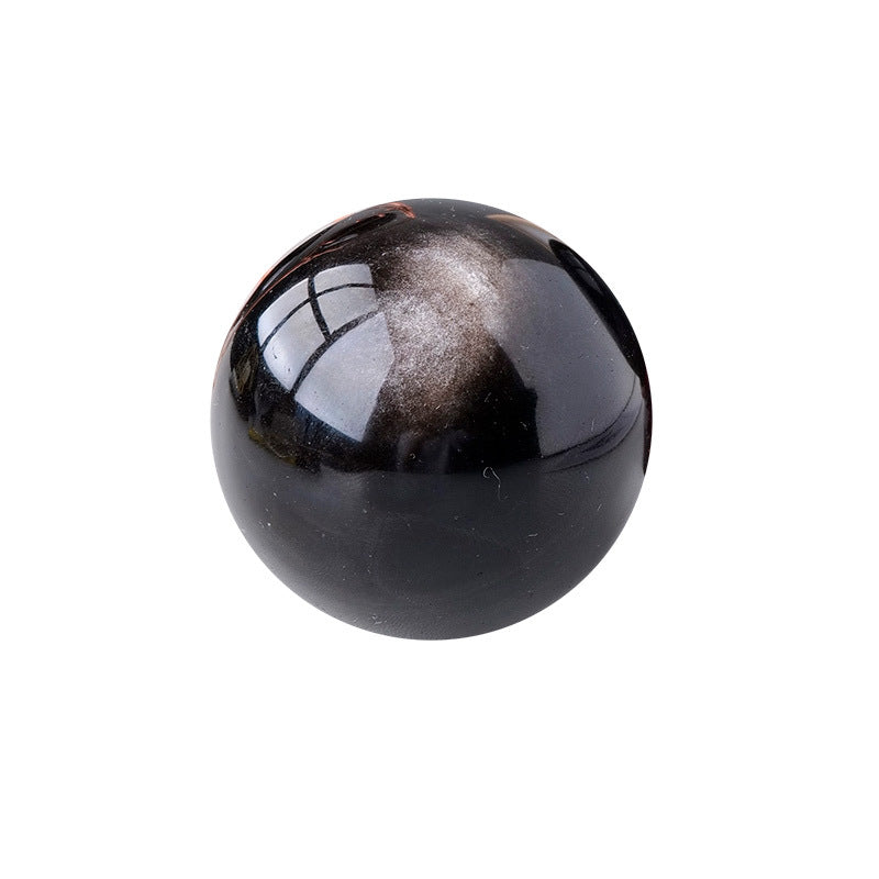 Natural silver obsidian ball