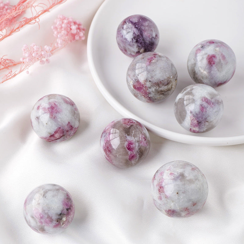 Natural crystal powder tourmaline ball
