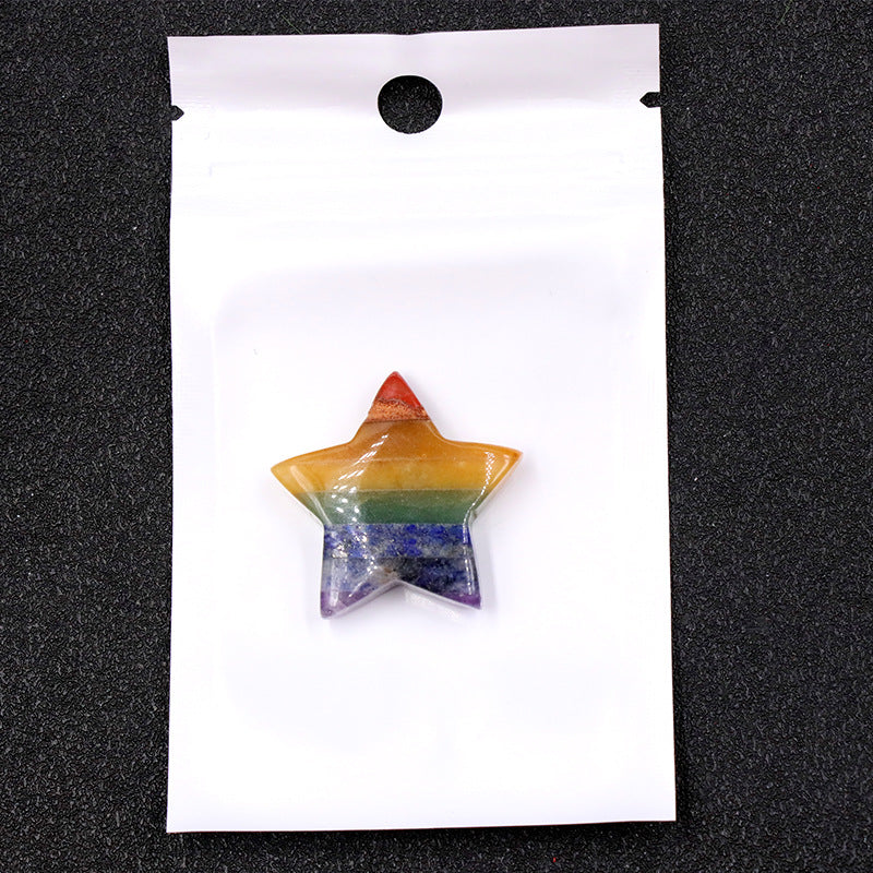 Seven chakra stone moon stars