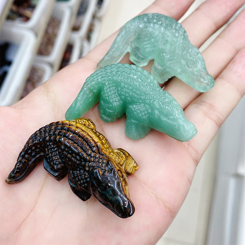 Natural crystal crocodile