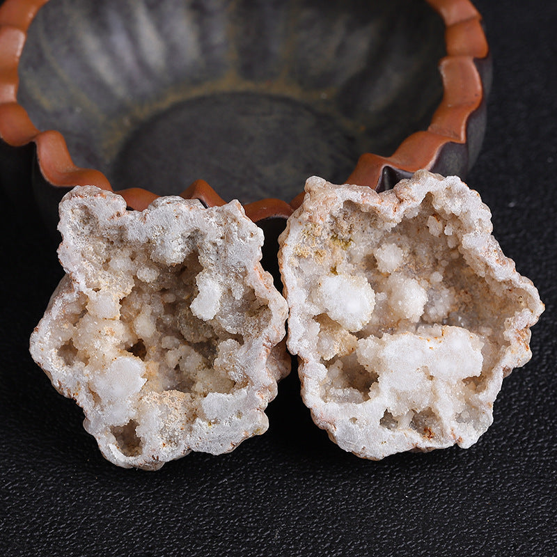 Natural  crystal cave agate geode