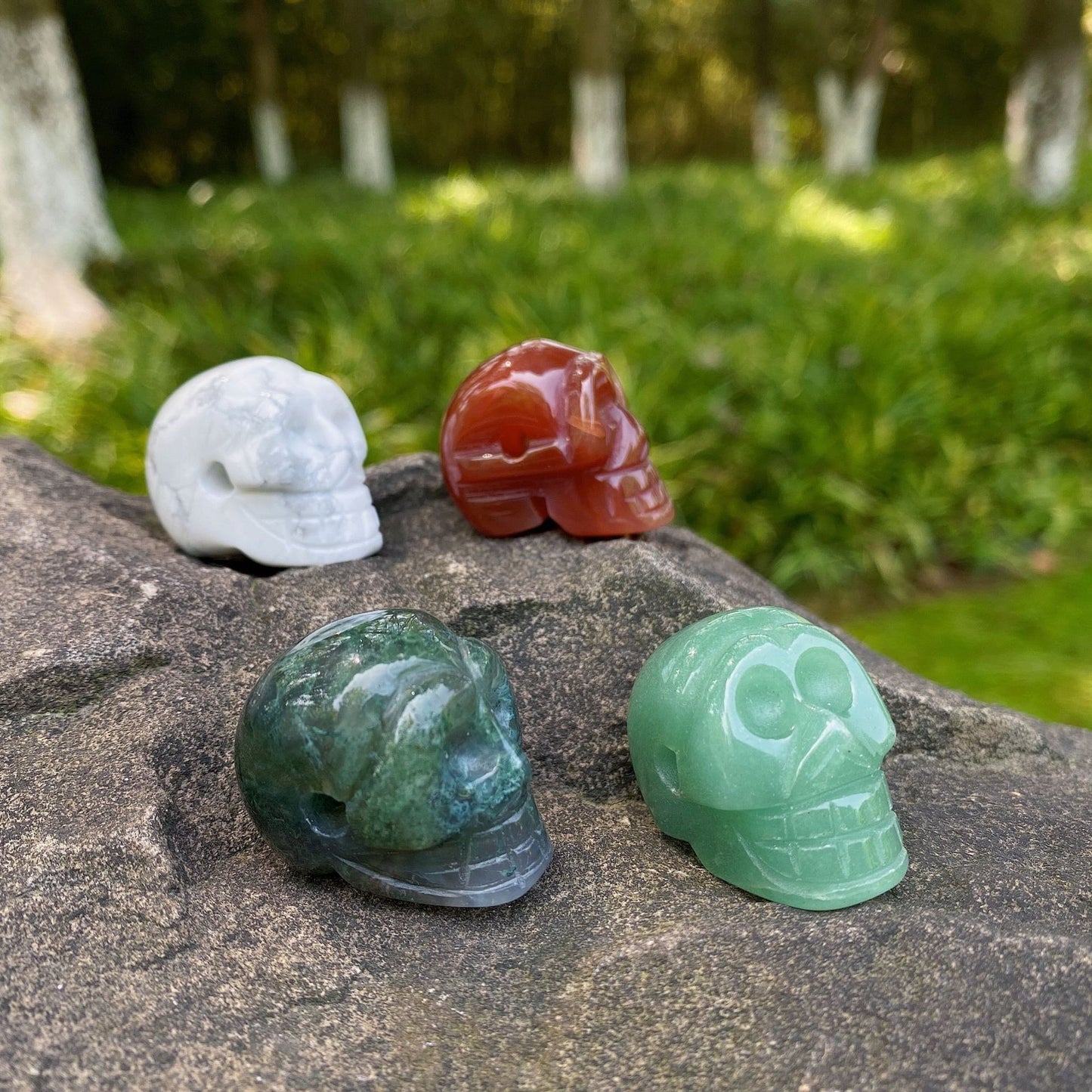 Rock crystal skull ghost head