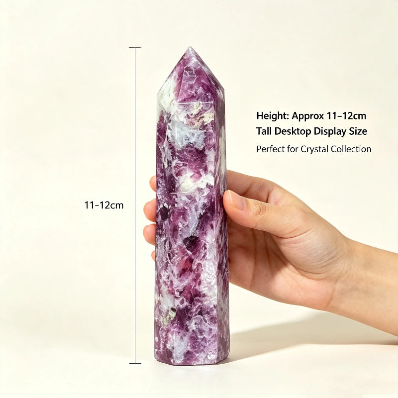 Natural lilac hexagonal crystal column