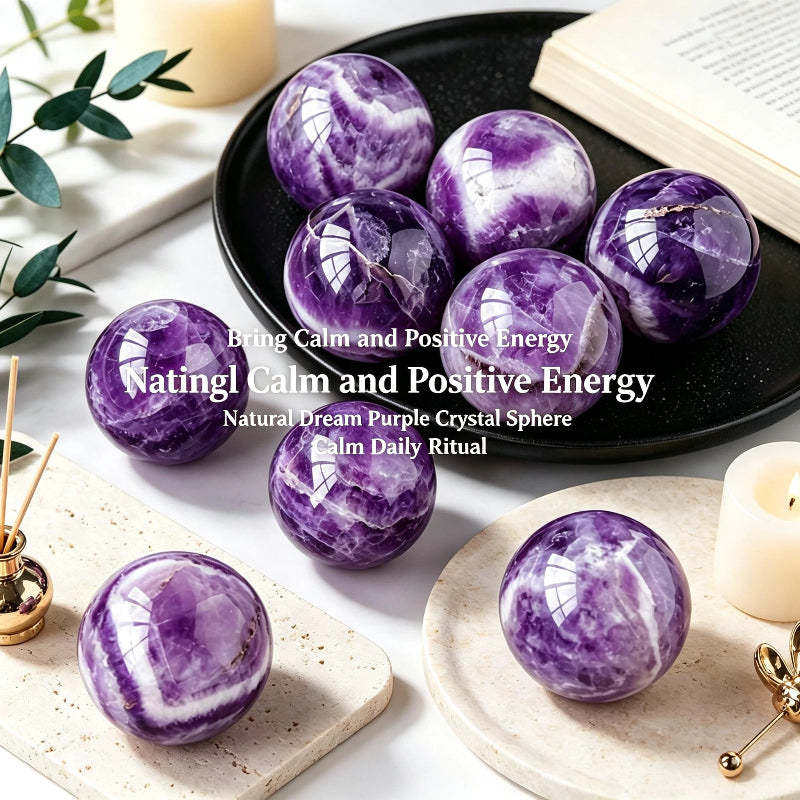 Natural dream purple crystal ball