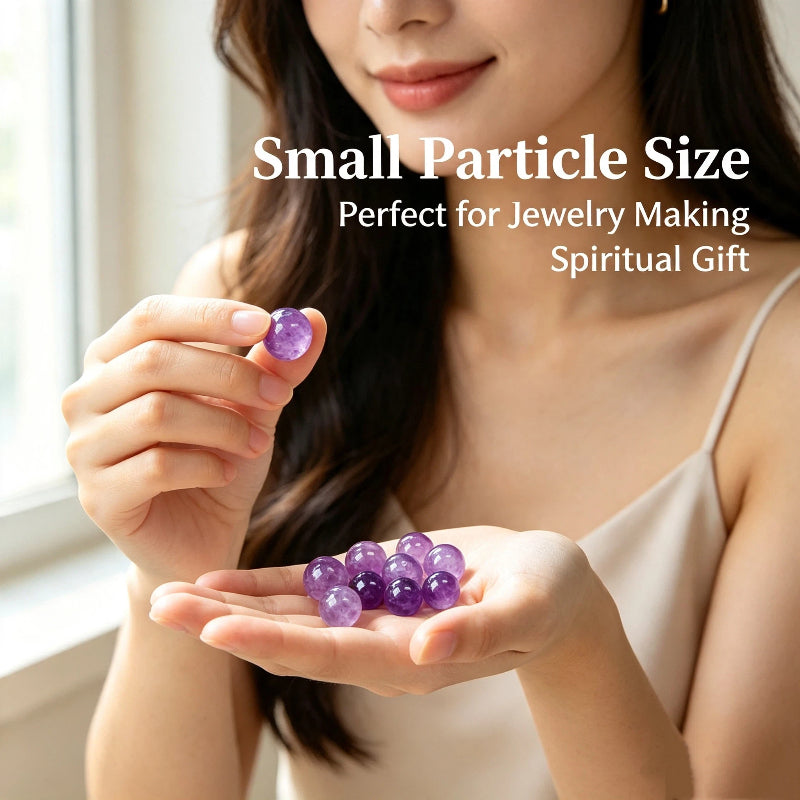 Uruguay natural amethyst ball small particle beads