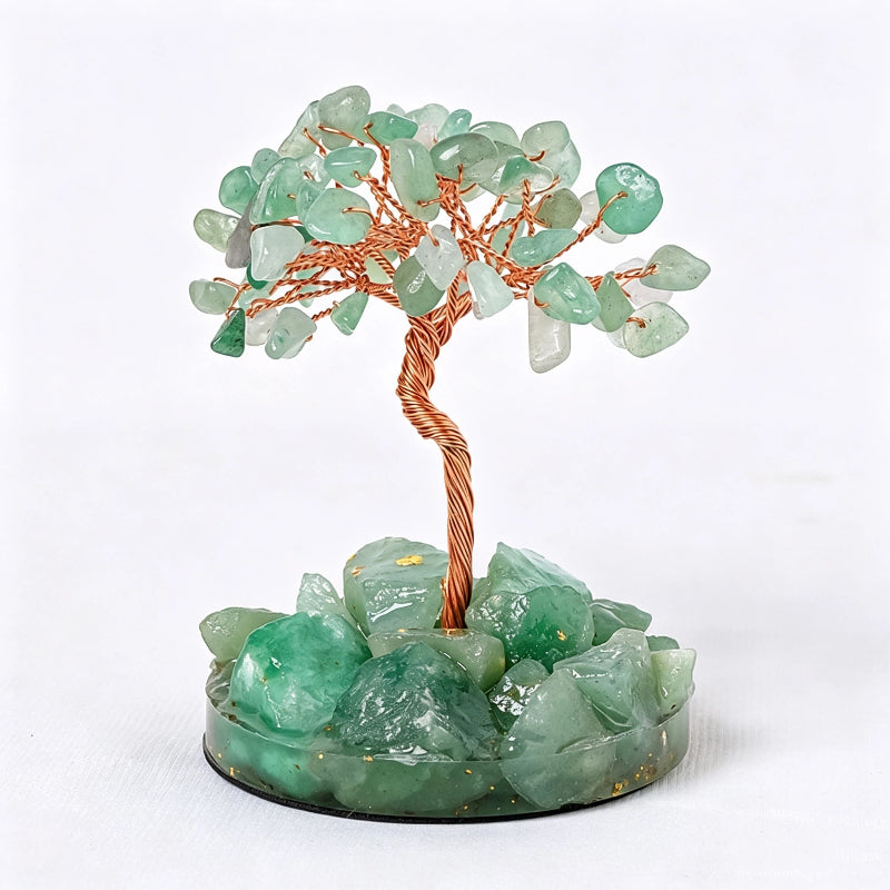 Natural crystal rough stone gravel fortune tree