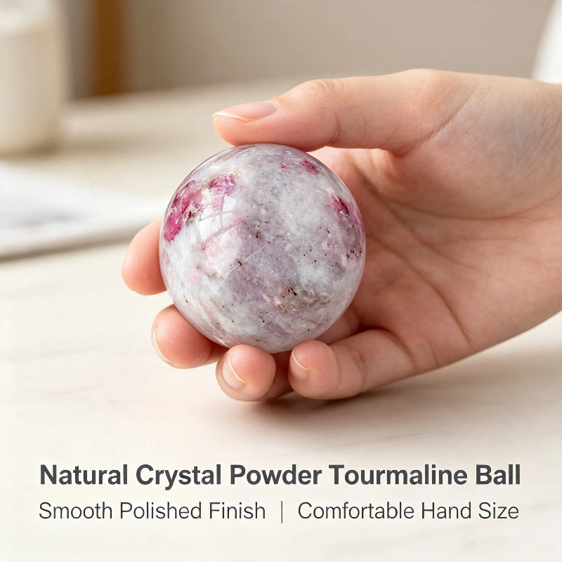 Natural crystal powder tourmaline ball