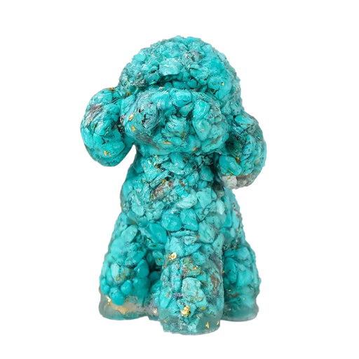 Natural Crystal Gravel Epoxy Teddy Dog