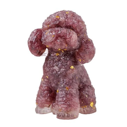 Natural Crystal Gravel Epoxy Teddy Dog