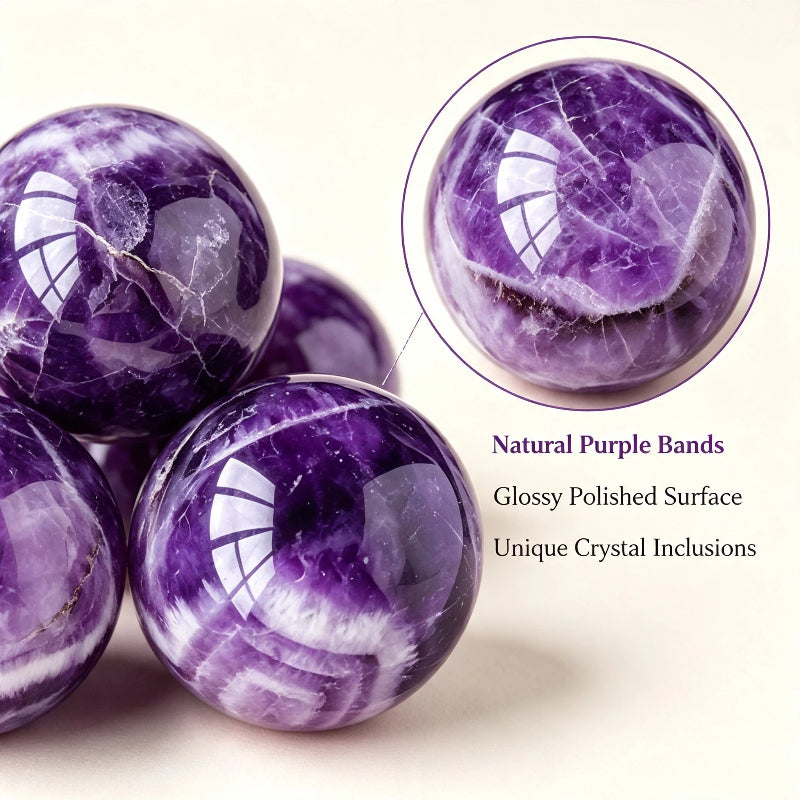 Natural dream purple crystal ball