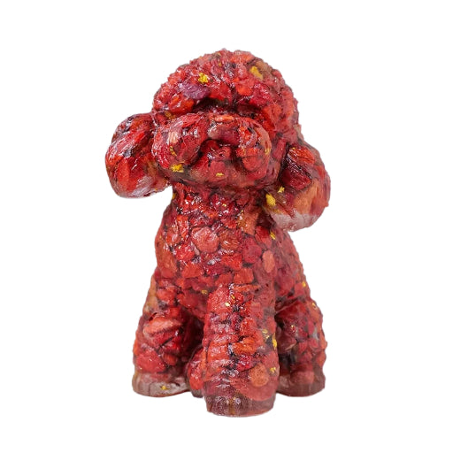 Natural Crystal Gravel Epoxy Teddy Dog