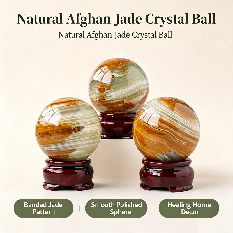 Natural Afghan jade crystal ball