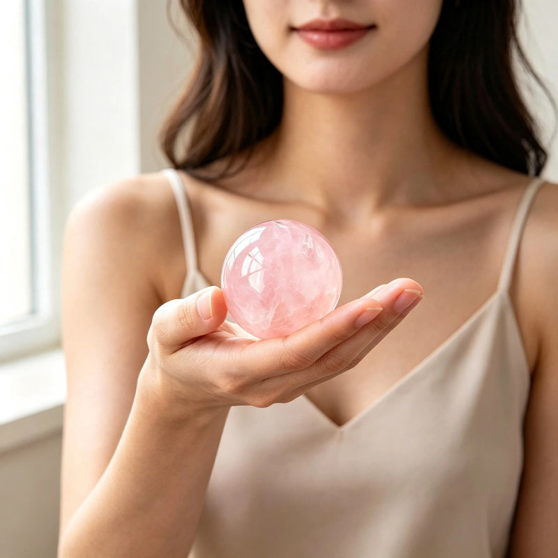 Natural powder crystal ball
