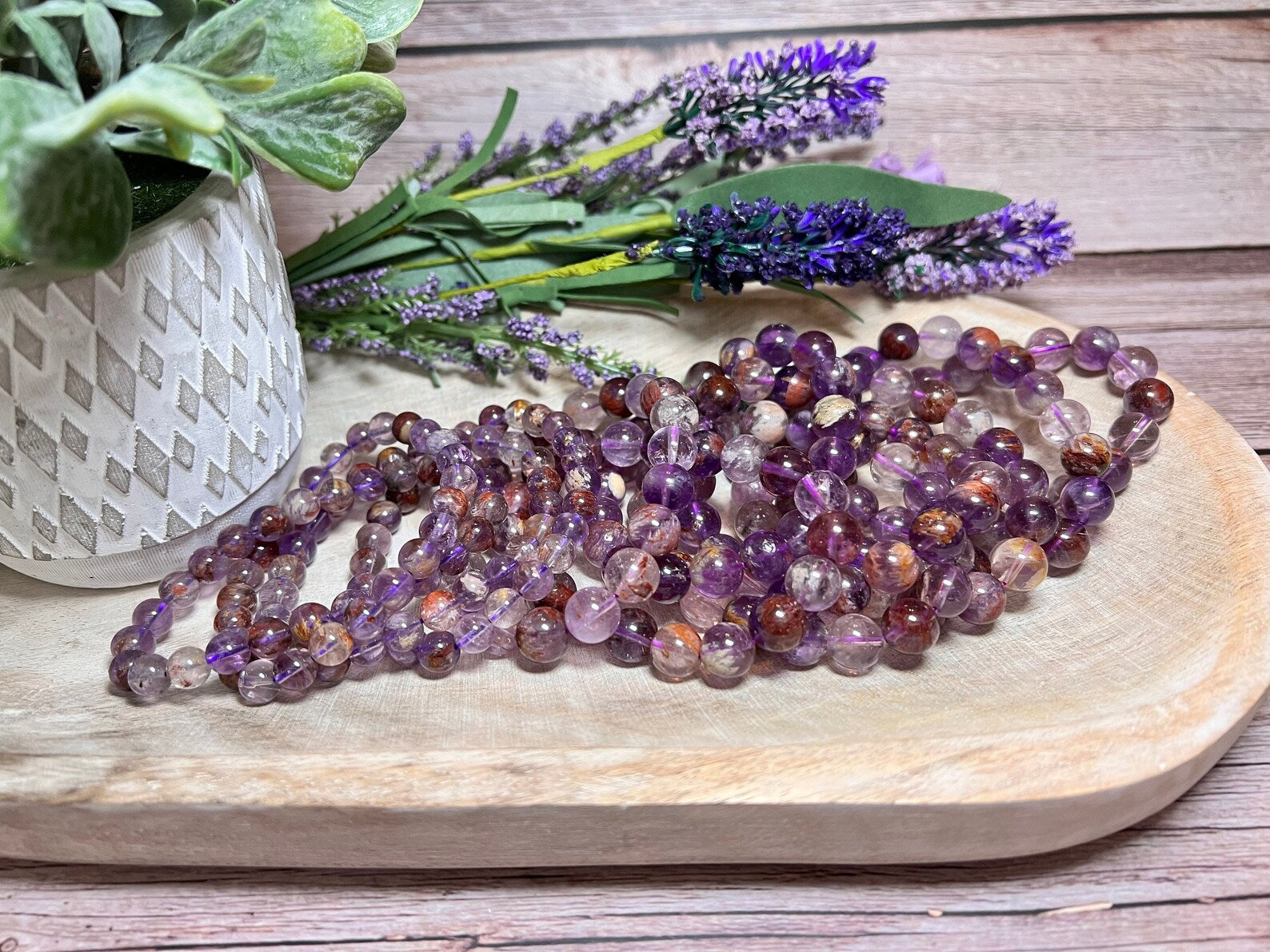 Purple Garden Quartz Crystal Bracelet