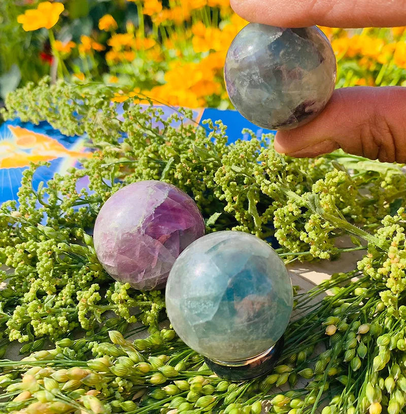 Multicolor Fluorite Mini-Sphere