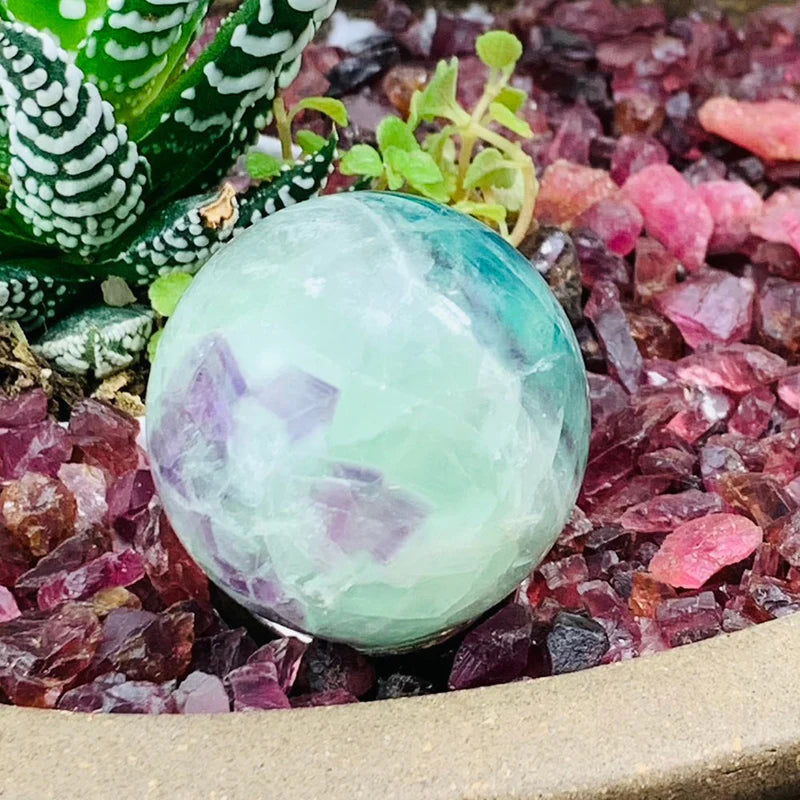Multicolor Fluorite Mini-Sphere