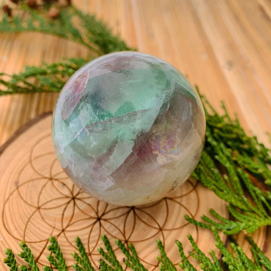 Multicolor Fluorite Sphere