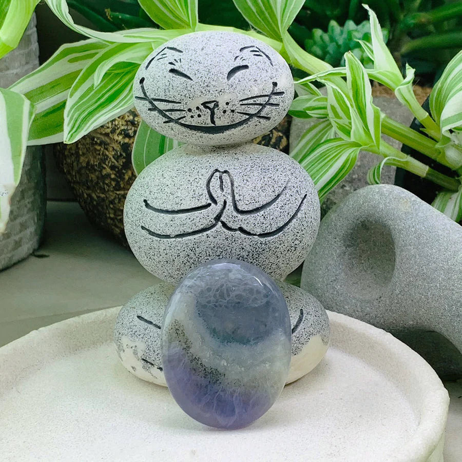 Multicolor Fluorite Worry Stone