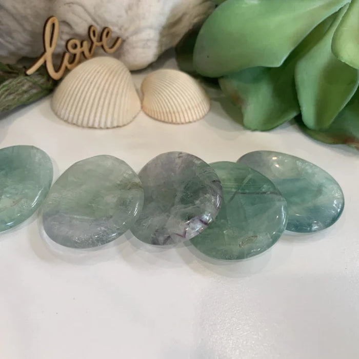 Multicolor Fluorite Worry Stone
