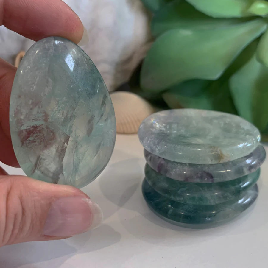 Multicolor Fluorite Worry Stone