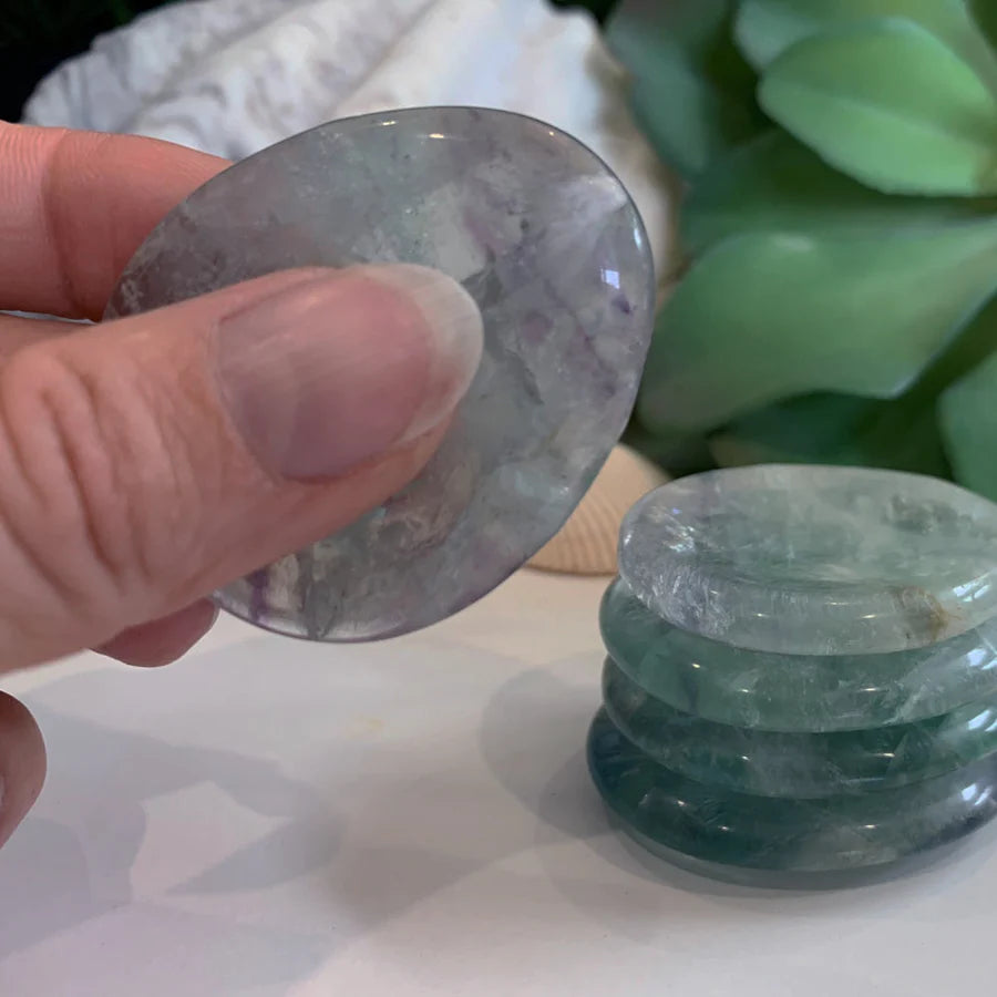 Multicolor Fluorite Worry Stone