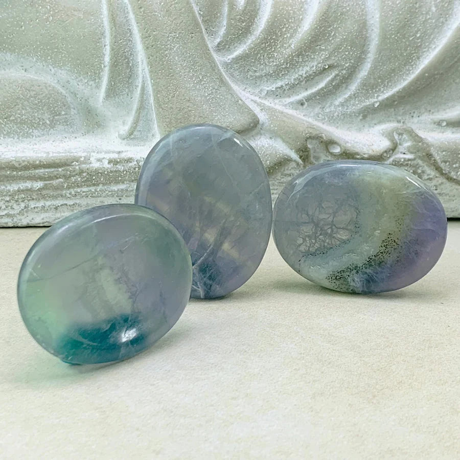 Multicolor Fluorite Worry Stone