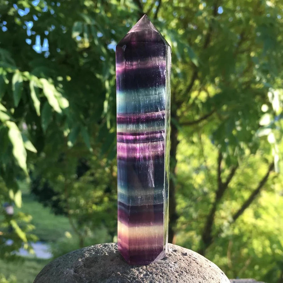 Rainbow Fluorite Point